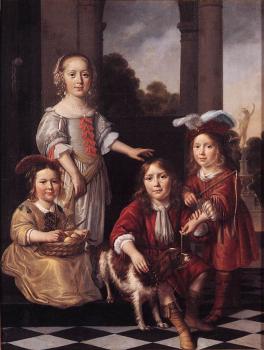 尼古拉斯 瑪斯 Portrait of Four Children